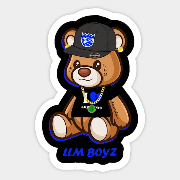 LLM BOYZ BEAR BLUE Sticker by Nine One Six Kix